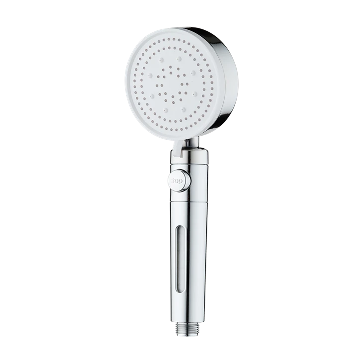 Shower Head With Stop Button